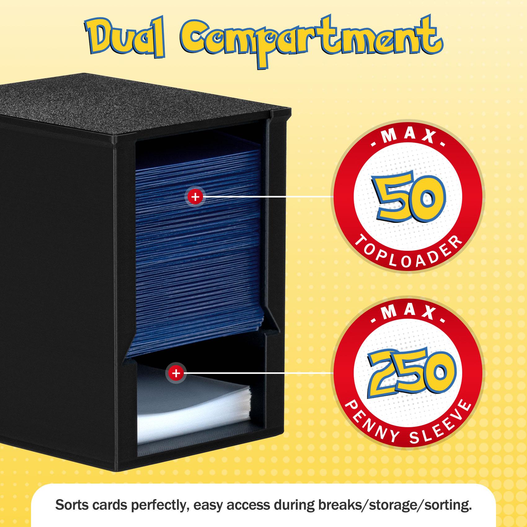 Pokemon Card Storage & Top Loader Dispenser - Card Sorting Tray for TCG thumbnail 4